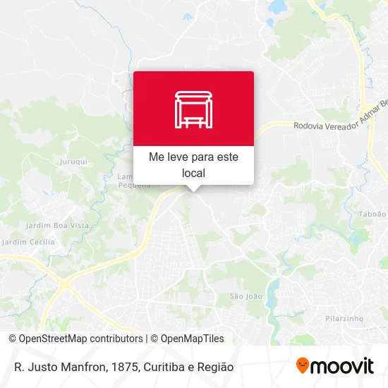 R. Justo Manfron, 1875 mapa