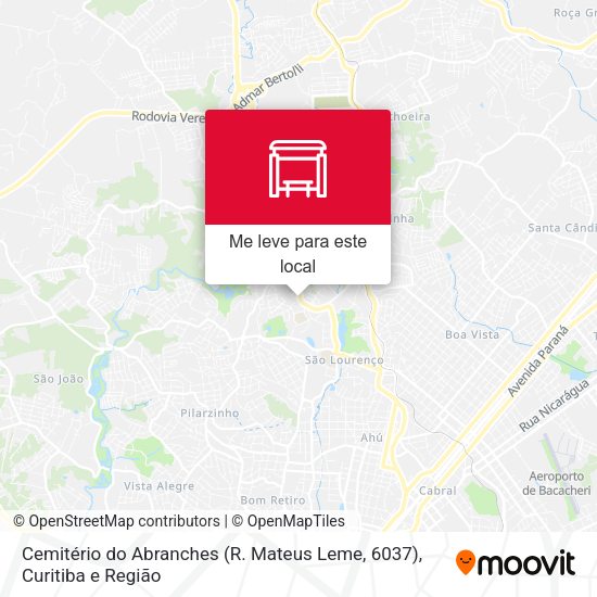 Cemitério do Abranches (R. Mateus Leme, 6037) mapa