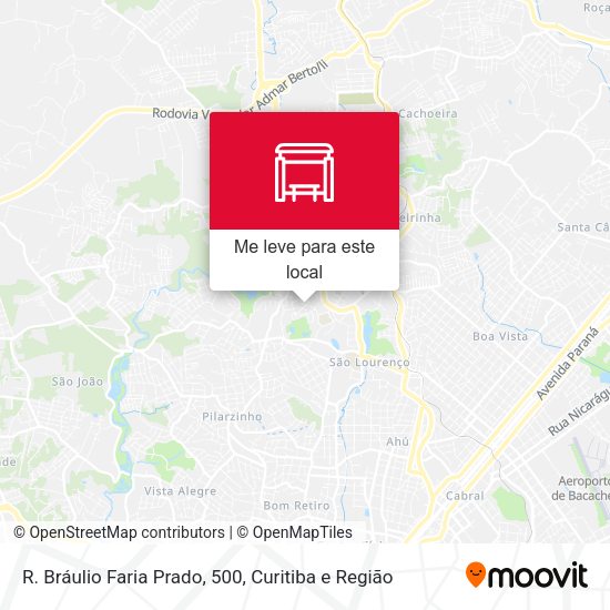 R. Bráulio Faria Prado, 500 mapa