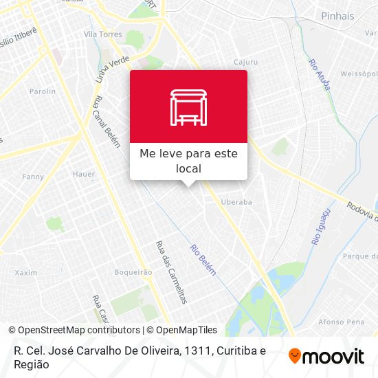R. Cel. José Carvalho De Oliveira, 1311 mapa
