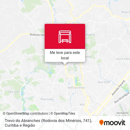 Trevo do Abranches (Rodovia dos Minérios, 741) mapa