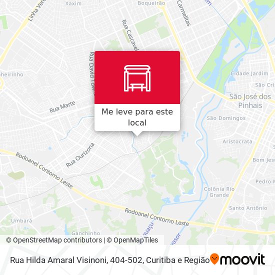 Rua Hilda Amaral Visinoni, 404-502 mapa