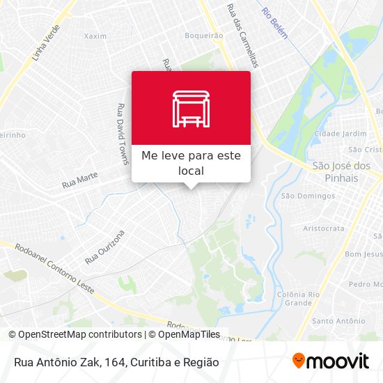 Rua Antônio Zak, 164 mapa