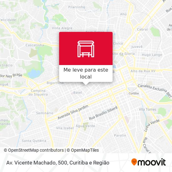 Av. Vicente Machado, 500 mapa