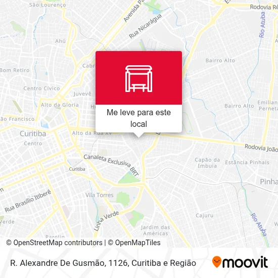 R. Alexandre De Gusmão, 1126 mapa