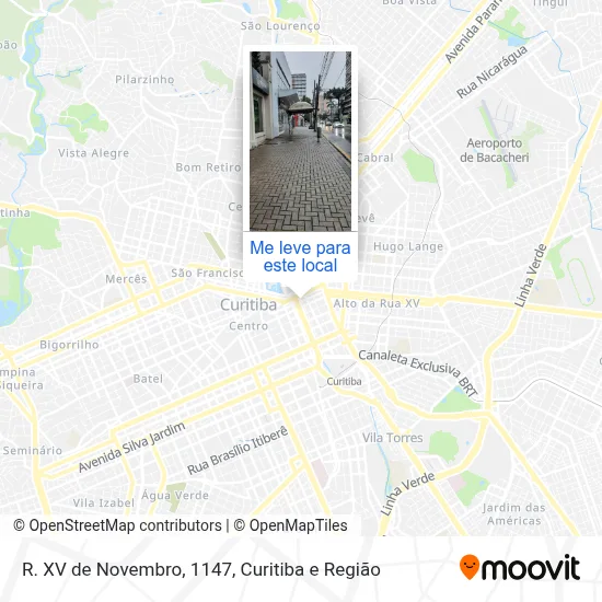 R. XV de Novembro, 1147 mapa