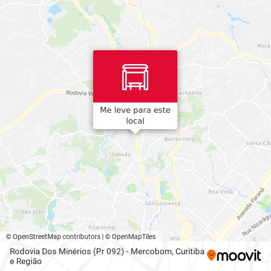 Rodovia Dos Minérios (Pr 092) - Mercobom mapa