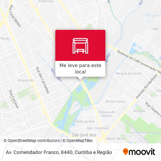 Av. Comendador Franco, 8440 mapa