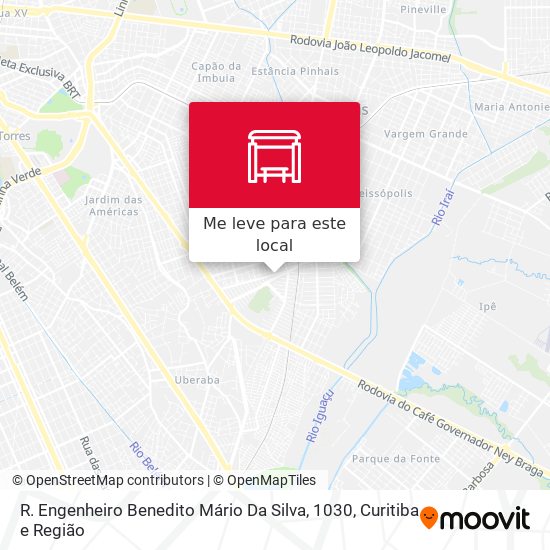 R. Engenheiro Benedito Mário Da Silva, 1030 mapa