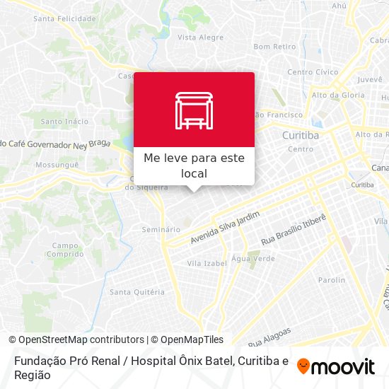 Fundação Pró Renal / Hospital Ônix Batel mapa