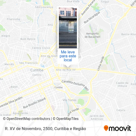 R. XV de Novembro, 2500 mapa