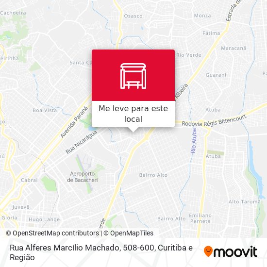Rua Alferes Marcílio Machado, 508-600 mapa