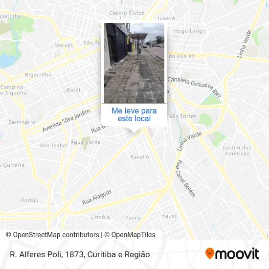 R. Alferes Poli, 1873 mapa