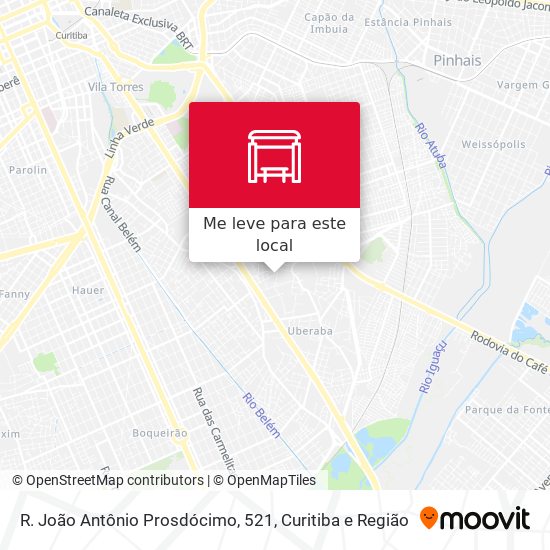 R. João Antônio Prosdócimo, 521 mapa