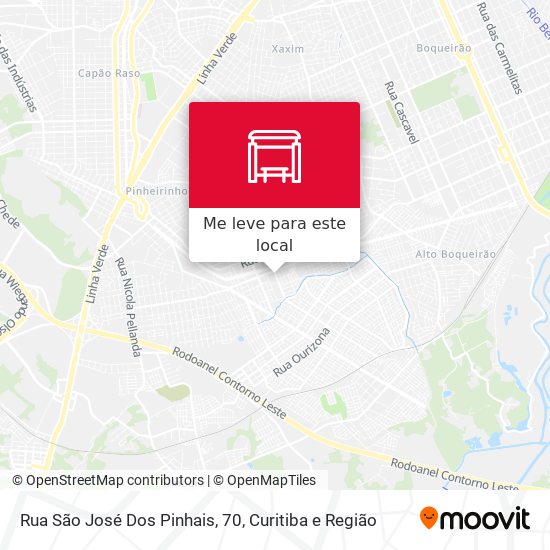 Rua São José Dos Pinhais, 70 mapa