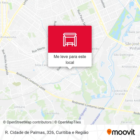 R. Cidade de Palmas, 326 mapa