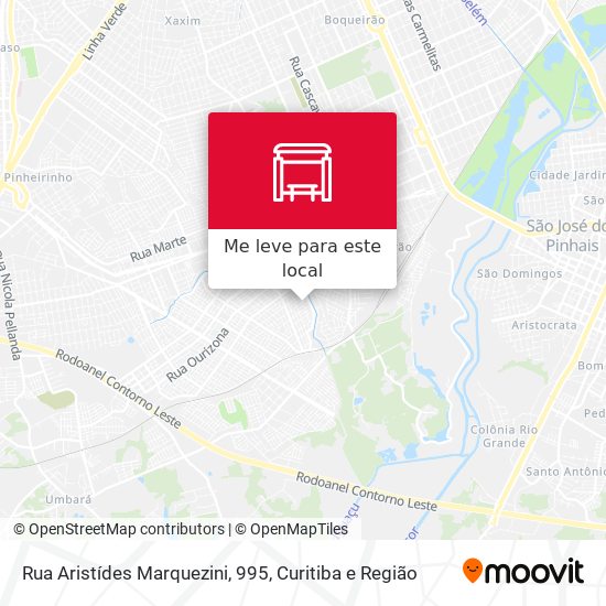 Rua Aristídes Marquezini, 995 mapa