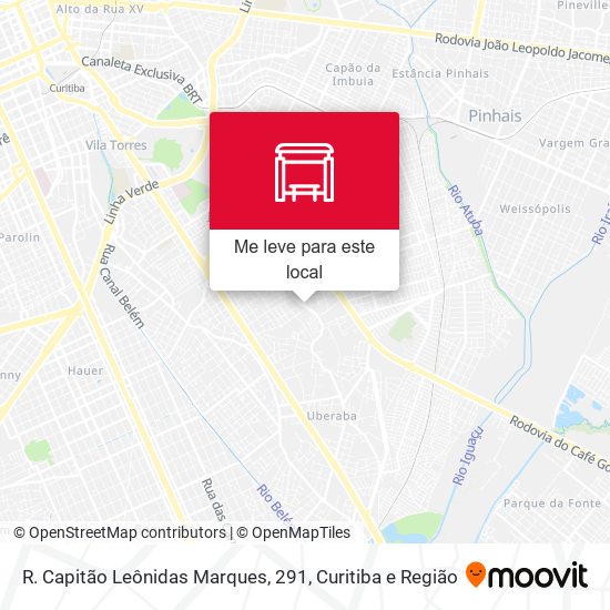 R. Capitão Leônidas Marques, 291 mapa