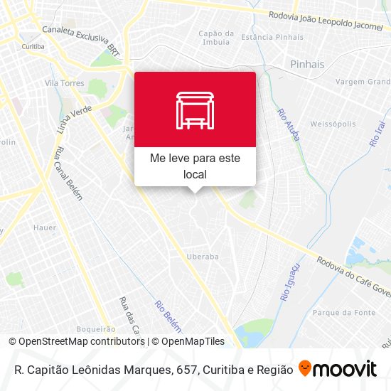 R. Capitão Leônidas Marques, 657 mapa
