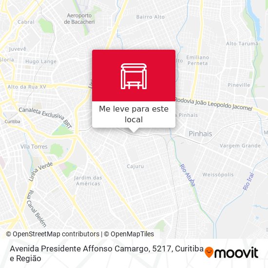 Avenida Presidente Affonso Camargo, 5217 mapa