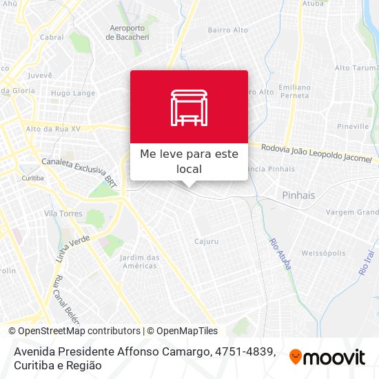 Avenida Presidente Affonso Camargo, 4751-4839 mapa