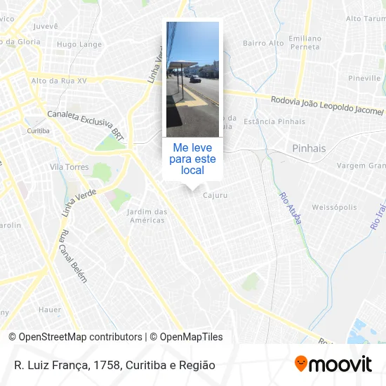 R. Luiz França, 1758 mapa