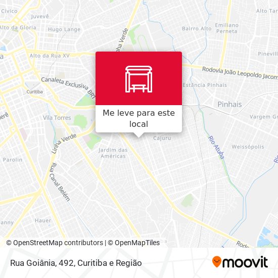 Rua Goiânia, 492 mapa