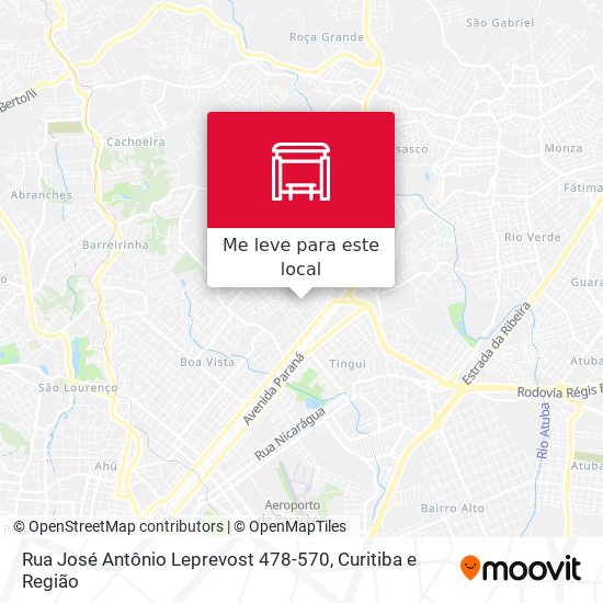 Rua José Antônio Leprevost 478-570 mapa