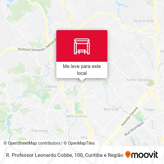 R. Professor Leonardo Cobbe, 100 mapa