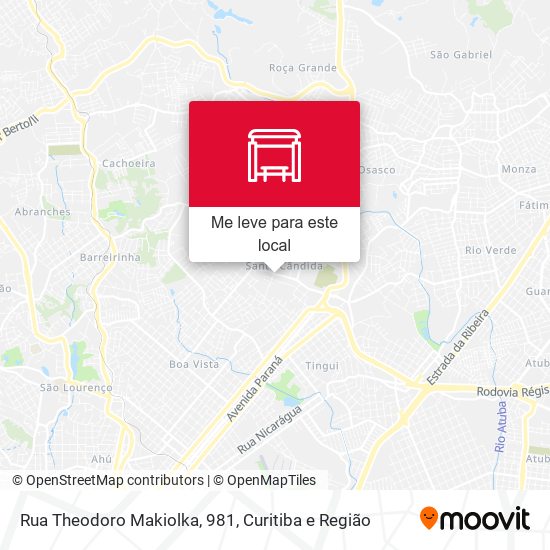 Rua Theodoro Makiolka, 981 mapa