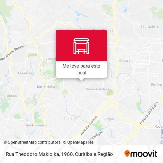 Rua Theodoro Makiolka, 1980 mapa