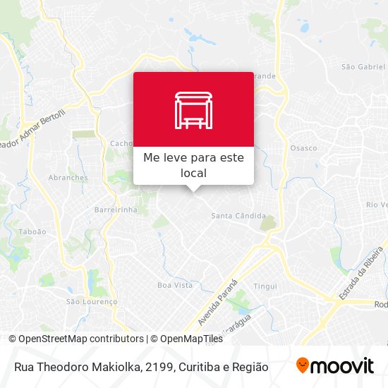 Rua Theodoro Makiolka, 2199 mapa
