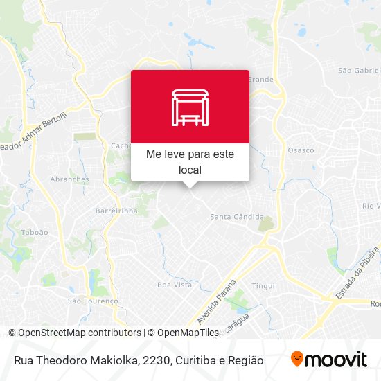 Rua Theodoro Makiolka, 2230 mapa