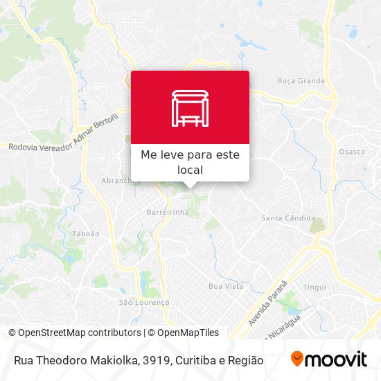 Rua Theodoro Makiolka, 3919 mapa