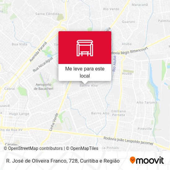 R. José de Oliveira Franco, 728 mapa