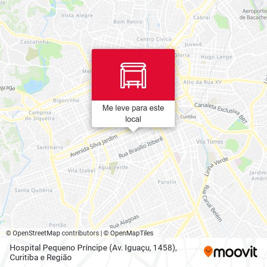 Hospital Pequeno Príncipe (Av. Iguaçu, 1458) mapa
