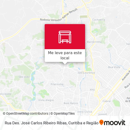 Rua Des. José Carlos Ribeiro Ribas mapa