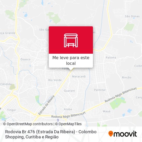 Rodovia Br 476 (Estrada Da Ribeira) - Colombo Shopping mapa