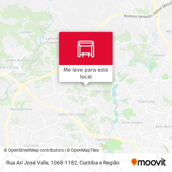 Rua Ari José Valle, 1068-1182 mapa