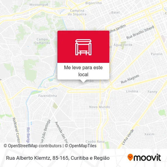 Rua Alberto Klemtz, 85-165 mapa