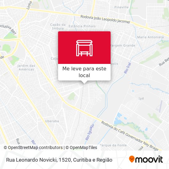 Rua Leonardo Novicki, 1520 mapa