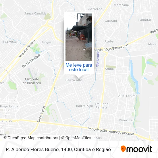 R. Alberico Flores Bueno, 1400 mapa