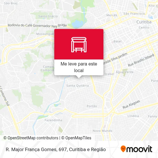 R. Major França Gomes, 697 mapa