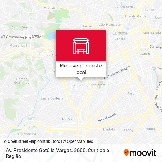 Av. Presidente Getúlio Vargas, 3600 mapa