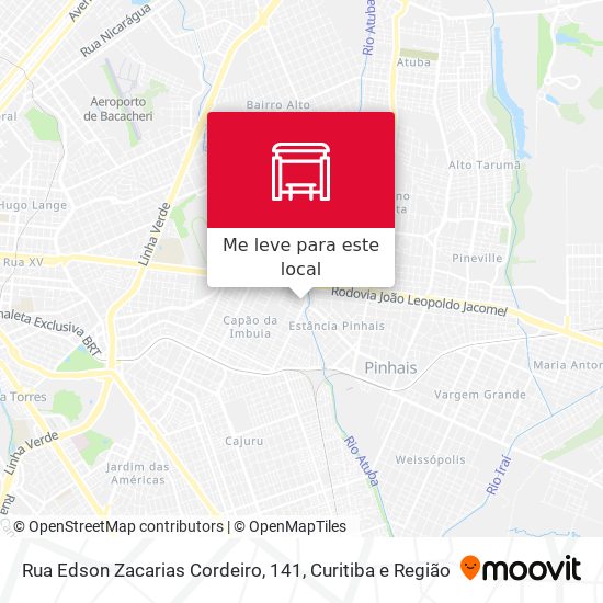 Rua Edson Zacarias Cordeiro, 141 mapa