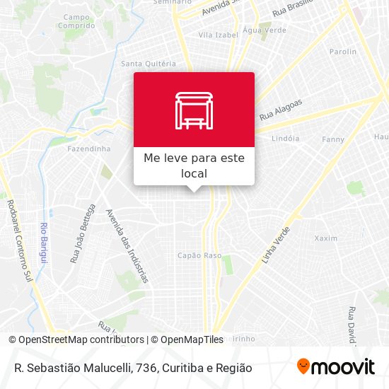 R. Sebastião Malucelli, 736 mapa