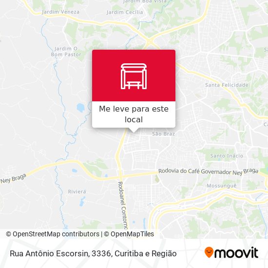 Rua Antônio Escorsin, 3336 mapa