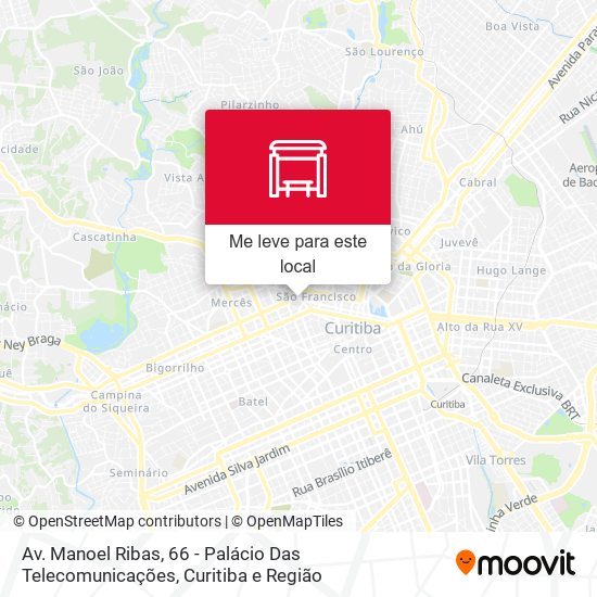 Av. Manoel Ribas, 66 - Palácio Das Telecomunicações mapa