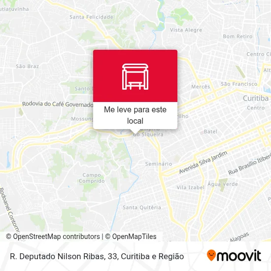 R. Deputado Nilson Ribas, 33 mapa