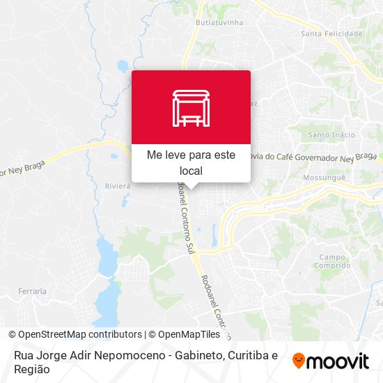 Rua Jorge Adir Nepomoceno - Gabineto mapa